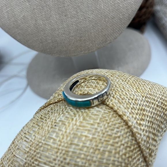 Authentic Southwest WJ Wilson Jim Navajo Sleeping Beauty Turquoise Size 6 Ring - Picture 7 of 12